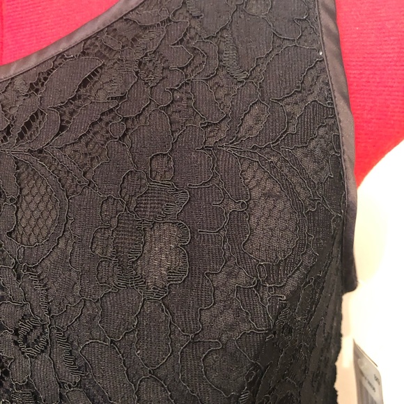NWT XOXO sleeveless lace Peplum black top S/M - Picture 3 of 5